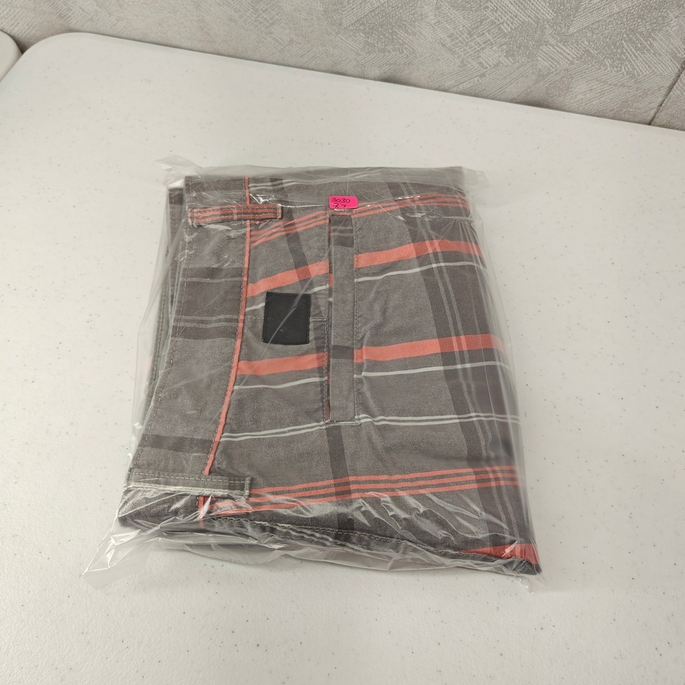 Oakley Shorts Mens 38 Gray Plaid Regular Fit Cotton Casual Summer Golf - Picture 10 of 11